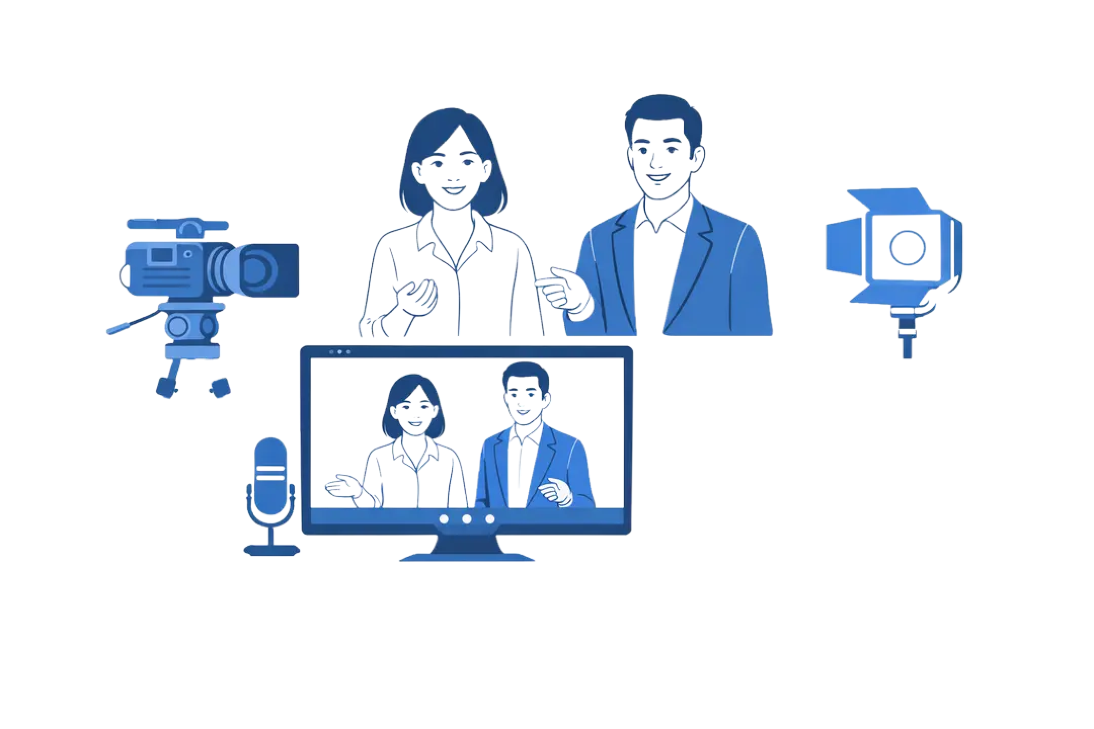 Produce with realistic people and a natural voice.